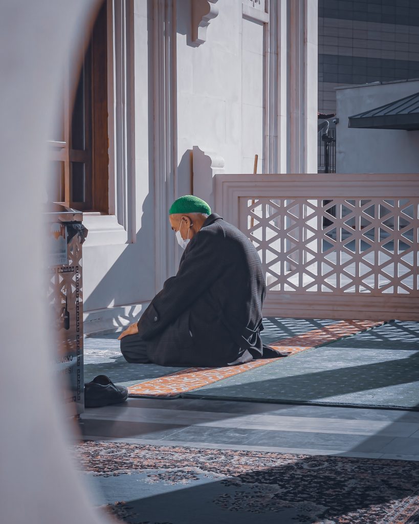 Man Praying In Mosque - Used For Reflection and Contemplation [Ashura]